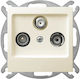 Ospel Satelliten- und Radiobuchse Terminal in Beige Farbe GPA-GS/m/27