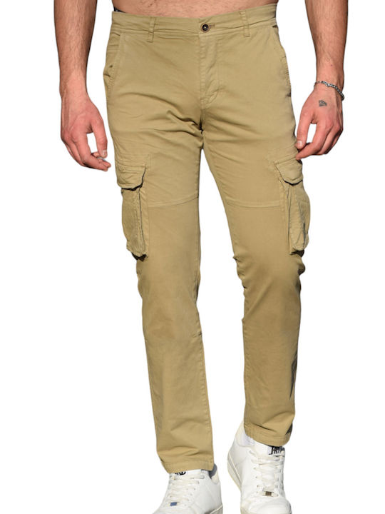Cotton Green Pantaloni pentru bărbați Cargo Camel