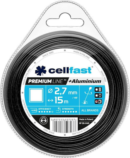 Cellfast 35-045 Μεσινέζα Αλουμινίου Τετράγωνη Μήκους 15m και Πάχους 2.7mm