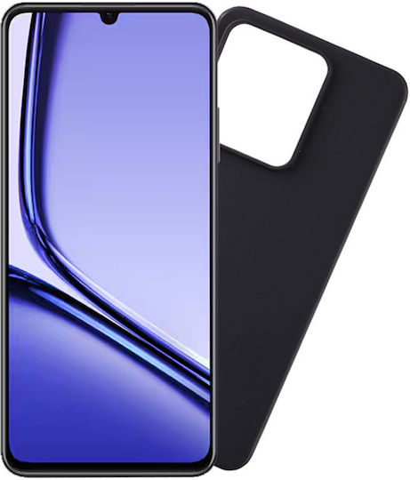 Volte-Tel Note Back Cover Σιλικόνης με Λουράκι Μαύρο (Realme Note 50 (OEM))