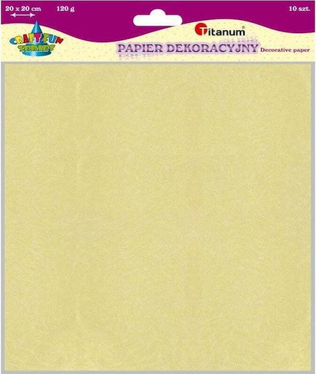 Decorative Titanium Paper 10 Pcs 120g Beige 20x20cm 20657