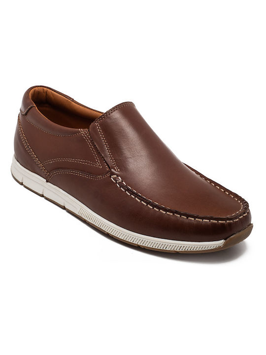 Rover Ανδρικά Boat Shoes σε Καφέ Χρώμα