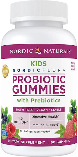 Nordic Naturals Probiotic Gummies Kids Probiotice pentru Copii 60 bomboane de jeleu Fructe de pădure