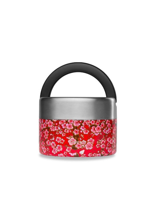 Qwetch Cutie De Prânz Inox Termos Roșie Cu Compartimente 650ml