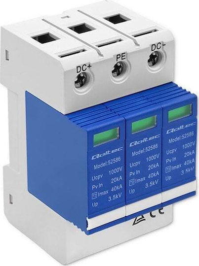 Qoltec Blitzschutztafel Typ T2 Dreipolig