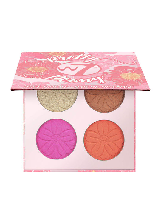 W7 Cosmetics Pretty Peony Palette Make-up für das Gesicht 8.8gr