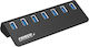 Fideco Hub 7 Θυρών USB 3.0 με σύνδεση USB-A