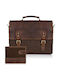 Leather Men's Briefcase Brown