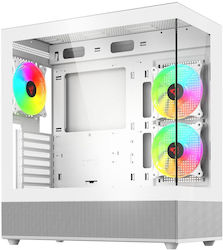 Savio Sigma X1 Midi Tower Κουτί Υπολογιστή με Πλαϊνό Παράθυρο Λευκό