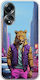 Street Animals - Leopard Umschlag Rückseite Silikon Mehrfarbig (Oppo A78 5G)