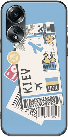 Ticket To Kiev Umschlag Rückseite Silikon Mehrfarbig (Oppo A78 5G)