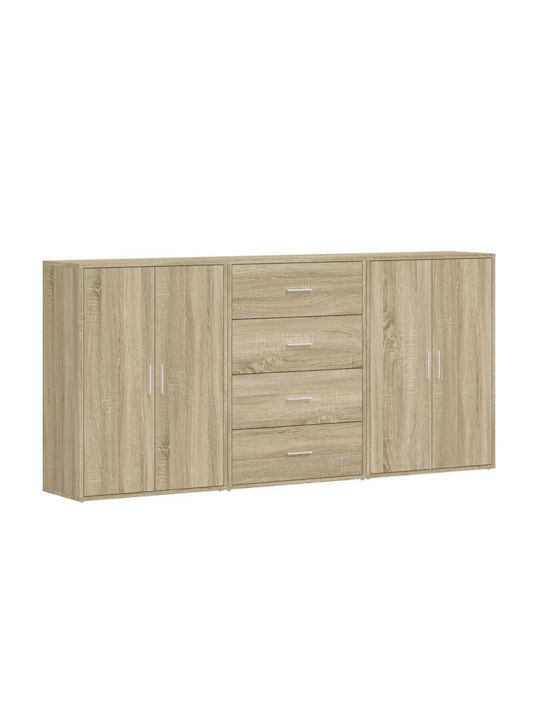 Sideboard Wooden with Drawers Sonoma Oak 60x31x84cm