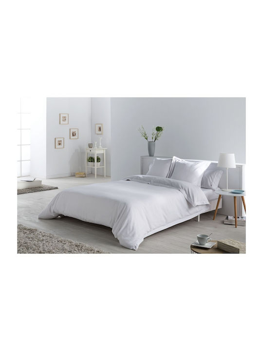 Alexandra House Living Duvet Cover Set King with 2 Pillowcases 220x220 White