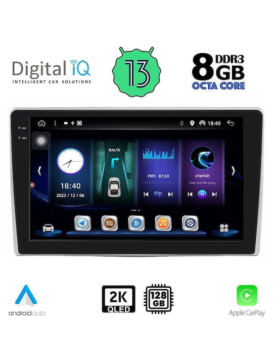 Digital IQ Car-Audiosystem 2DIN (Bluetooth/USB/AUX/WiFi/GPS/Apple-Carplay/Android-Auto) mit Touchscreen 9"