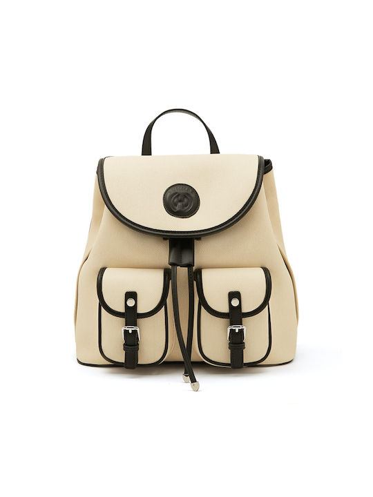 Foxer Leather Women's Bag Backpack Beige