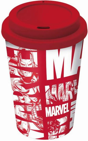 Stor Avengers Μπουκάλι Θερμός Πλαστικό 390ml Red