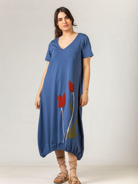 Simple Fashion Kleid Blau