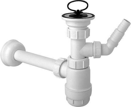 McAlpine Stainless Steel Siphon Sink with Length 10.16cm White