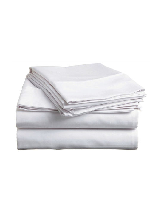 Casa Colori Sheet Double 200x260cm. White