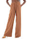 Collectiva Noir Women's Fabric Trousers Orange