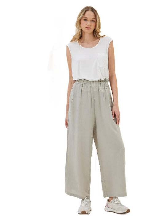 Namaste Women's Fabric Trousers Beige