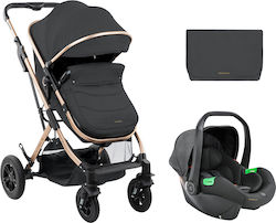 Kikka Boo Kaia 3 in 1 Adjustable 3 in 1 Baby Stroller Suitable for Newborn Dark Grey 2024 8.9kg