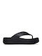 Getaway Women's Platform Flip Flops Black