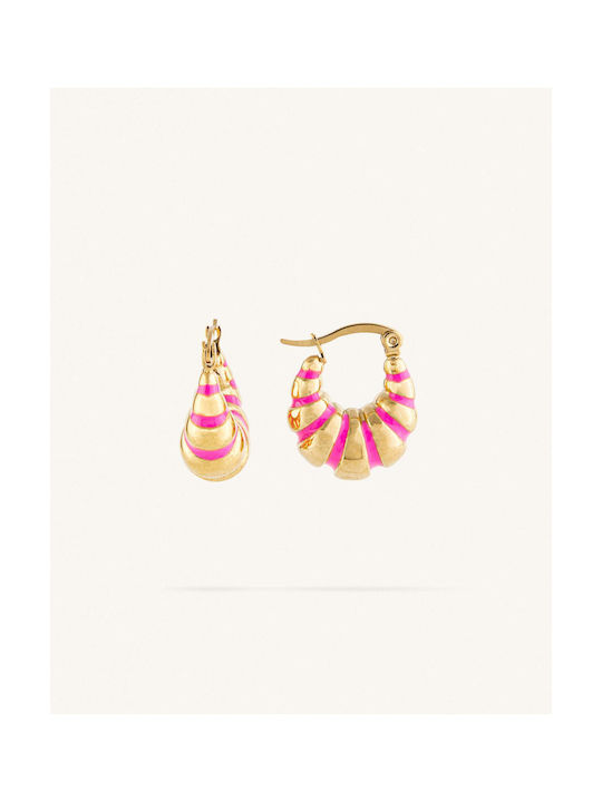 StanStefan Earrings Hoops made of Steel Gold Plated