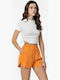 Crop Top pentru copii Cu mânecă scurtă White