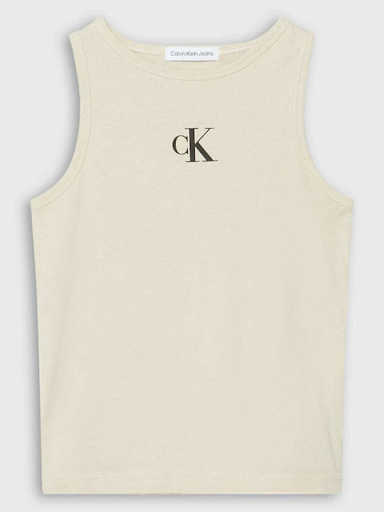 Calvin Klein Kids Sleeveless Green Logo T-Shirt