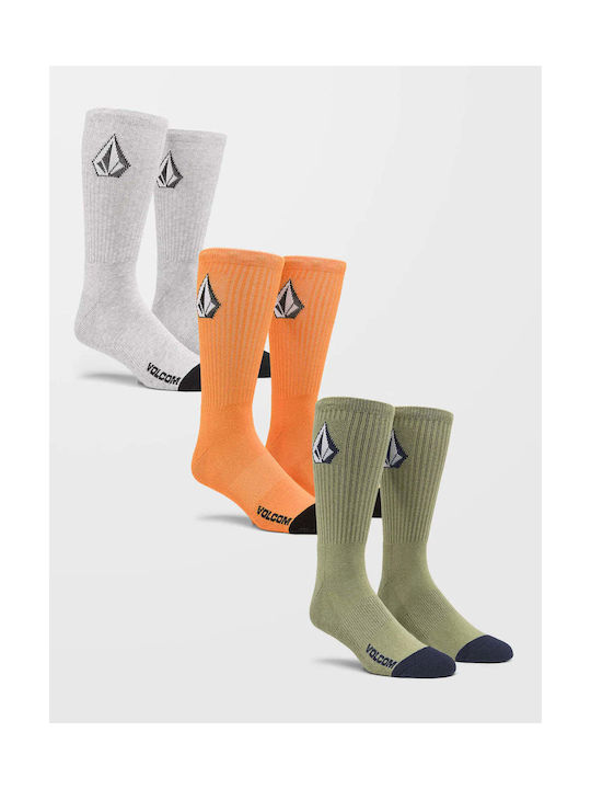 Volcom Full Socks Turbo Orange 3Pack