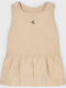 Children's Dress Sleeveless Linen Beige