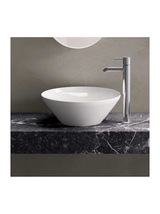 Rak Ceramics Variant Επικαθήμενος Νιπτήρας Πορσελάνης 36x36cm Λευκός