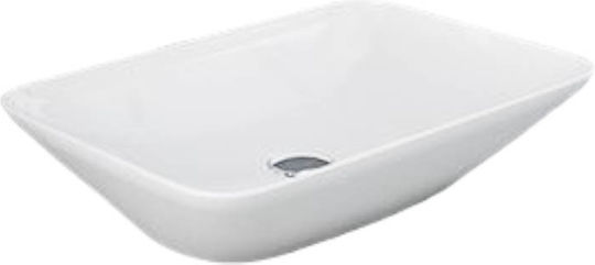 Rak Ceramics Variant Επικαθήμενος Νιπτήρας Πορσελάνης 55x36cm Λευκός