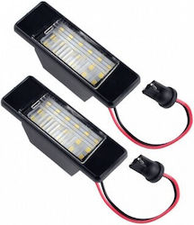Lumini pentru plăcuțele de înmatriculare Lumini LED pentru Nissan Qashqai / Juke / X-Trail / NV200 / Primera 50000 2buc