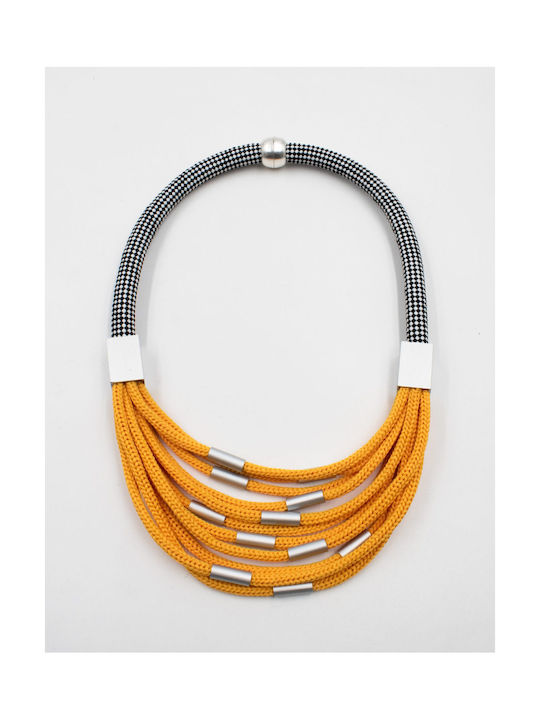 Multipe Cord Aluminium Tube Short Necklace K67n Cristinabrampti K1967n