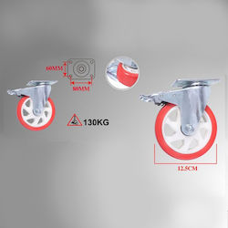 107244 Rotating Wheel with Brake 125mm