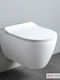 Scarabeo Wall-Mounted Toilet with Cover Soft Close Beige