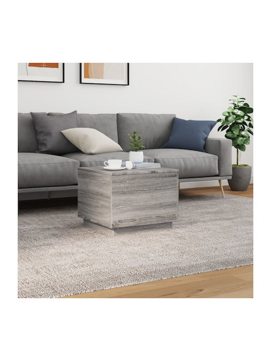 Square Side Table Wooden Gray 50x50x40 cm