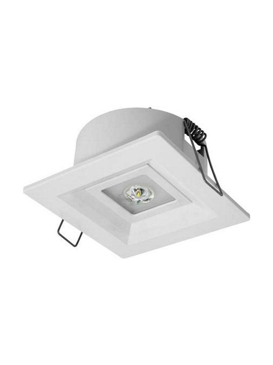 Awex Rechteckig Einbau Spot Weiß 9.5x3cm. 1Stück