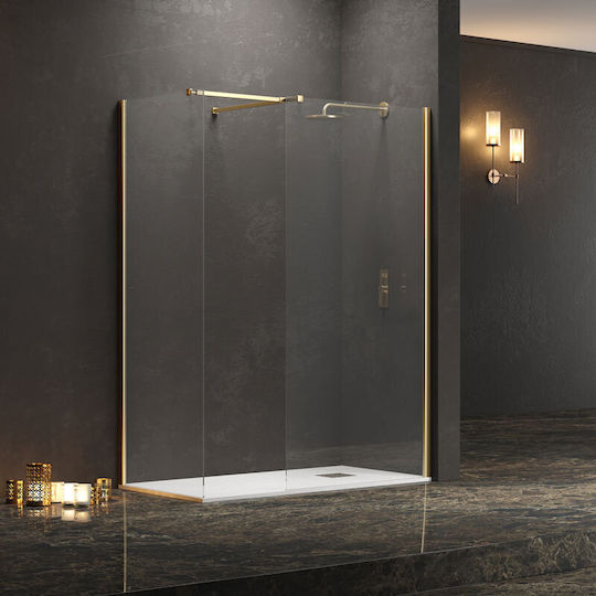 Karag Walkin 2 Feste Seite für Dusche 170x200cm Klarglas Oro