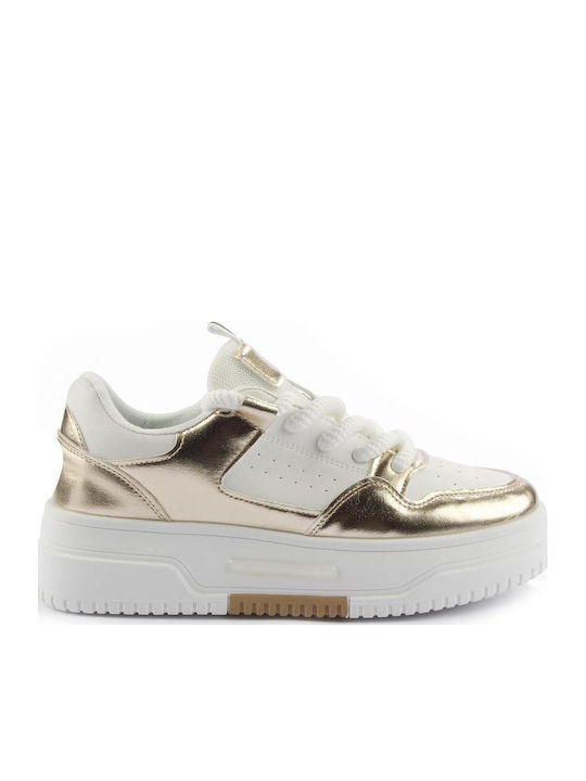 Fshoes Adidași Flatforms Pentru Femei Albi
