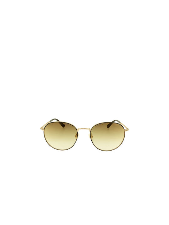 Police Women's Sunglasses with Gold Metal Frame and Yellow Gradient Mirror Lens