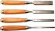 Drel Meißel Breite 24mm mit Hölzernes Griff Set 4Stück