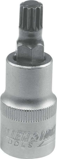 Dedra Walnut with Spline Head and Socket 1/2'' M16