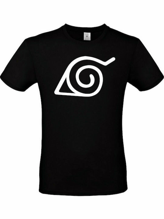 Pegasus T-shirt Naruto Hidden Leaf Village Symbol Μαύρο