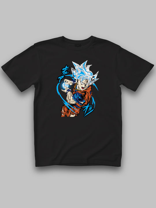 Tricou negru premium cu imprimeu Dragon Ball Z Goku