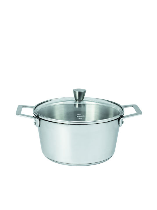 Cristel Βαθιά Ανοξείδωτη Κατσαρόλα 1.8lt / 18cm