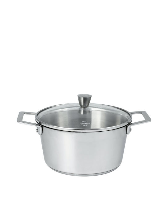 Cristel Deep Stainless Steel Pot 1.3lt / 16cm