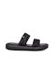 Mexx Leather Women's Flat Sandals in Black Color